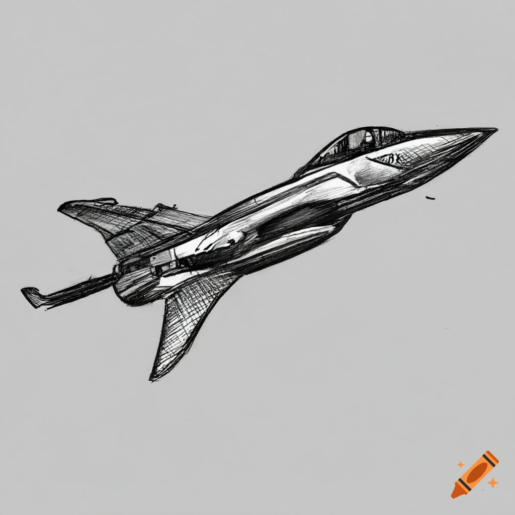 Airplane Drawing line art vector illustration for coloring book. Cartoon  Aeroplane drawing for coloring book for kids and children. Sketch art  drawing for colouring book. Fighter jet and Helicopter. 9629918 Vector Art
