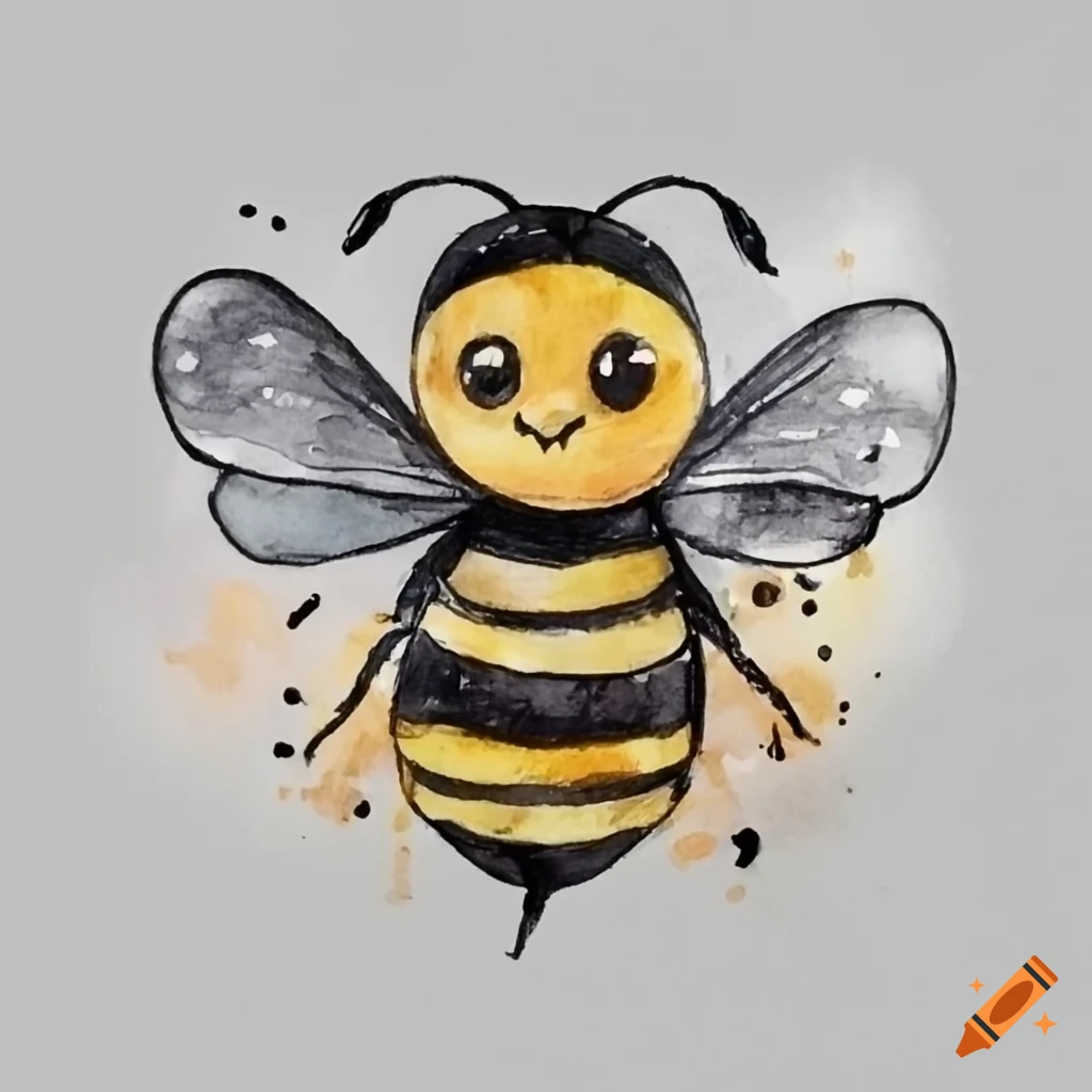 cute bee drawing