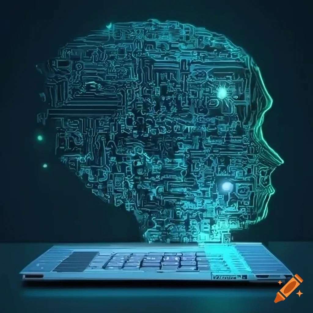 A laptop with an ai visible onscreen writing c++ code