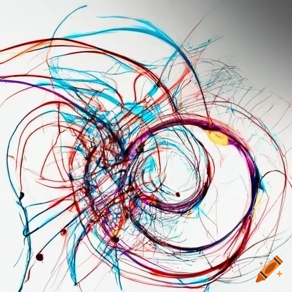 Abstract drawing of sound on Craiyon