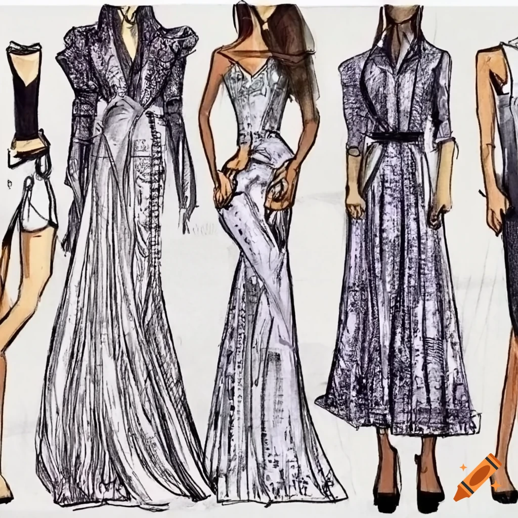 Fashion Design, Drawing by Buse Erdoğan | Artmajeur