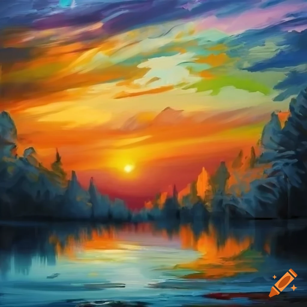 High definition landscape painting