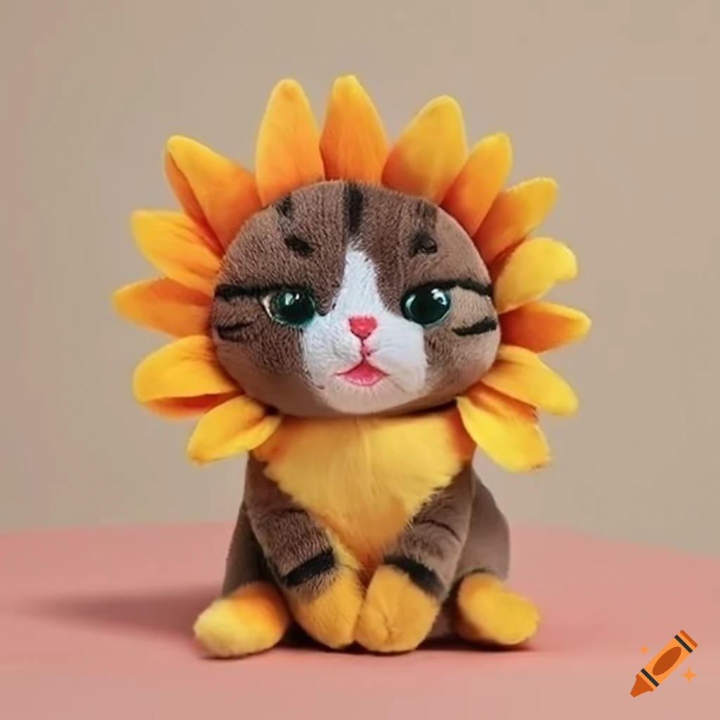 Sunflower babyyoda plush toy on Craiyon