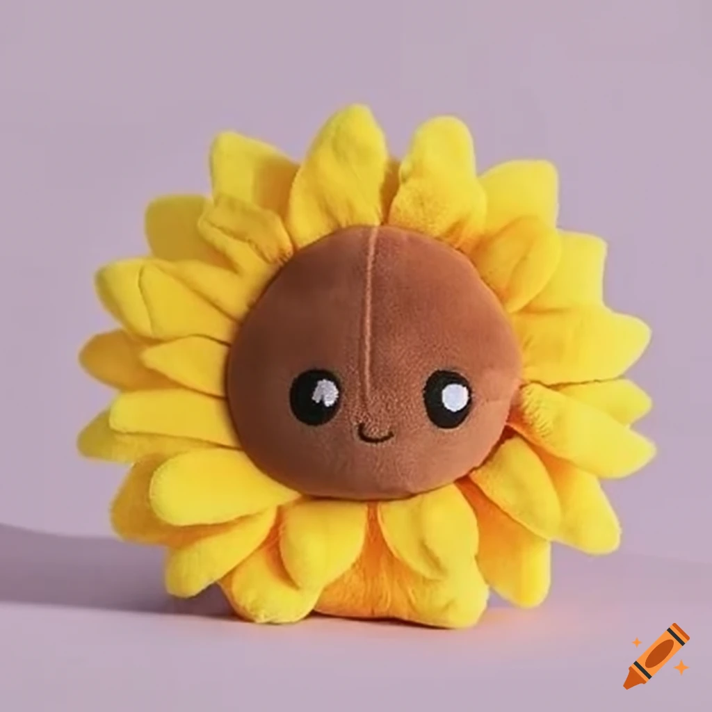 Sunflower kitty plush toy on Craiyon