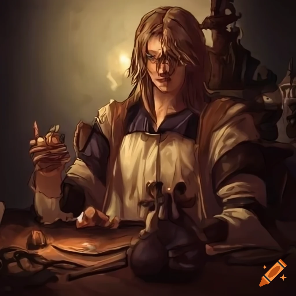 Young man alchemist on Craiyon