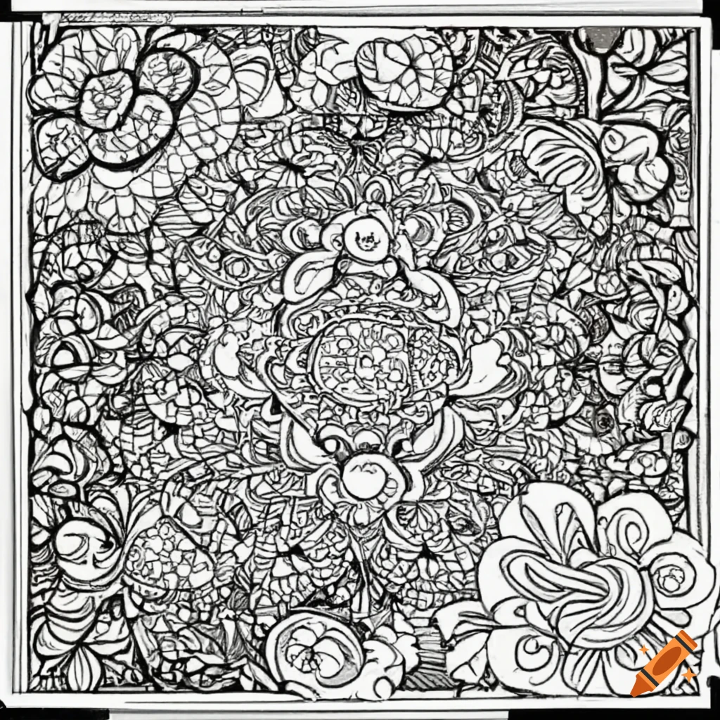Adult coloring pages on Craiyon