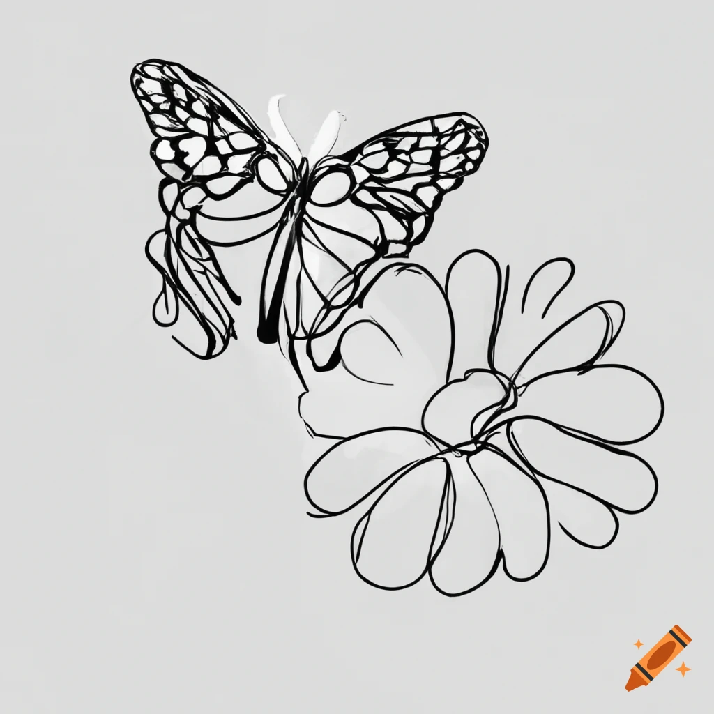 Buy Butterfly Line Art, Black and White Wall Art, Single Line Art Hand With  Butterflies, One Line Drawing Wall Art, Minimal Decor Printable Art Online  in India - Etsy