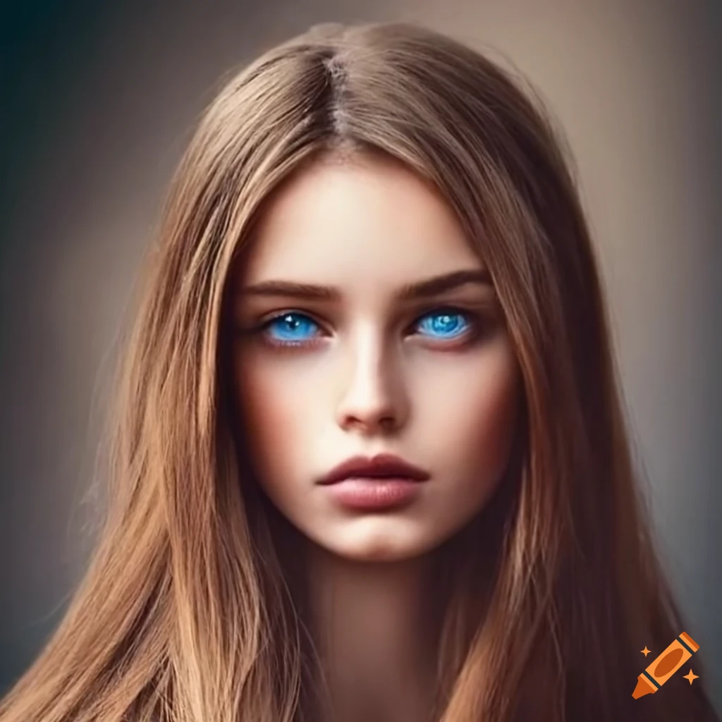 Beautiful woman, black haired, medium skin tone, blue eyes on Craiyon