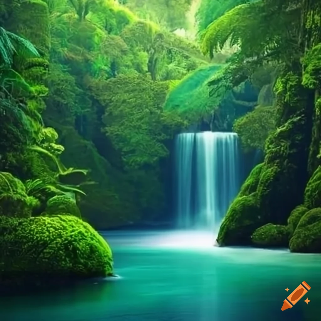 Beautiful rainforest scenerio
