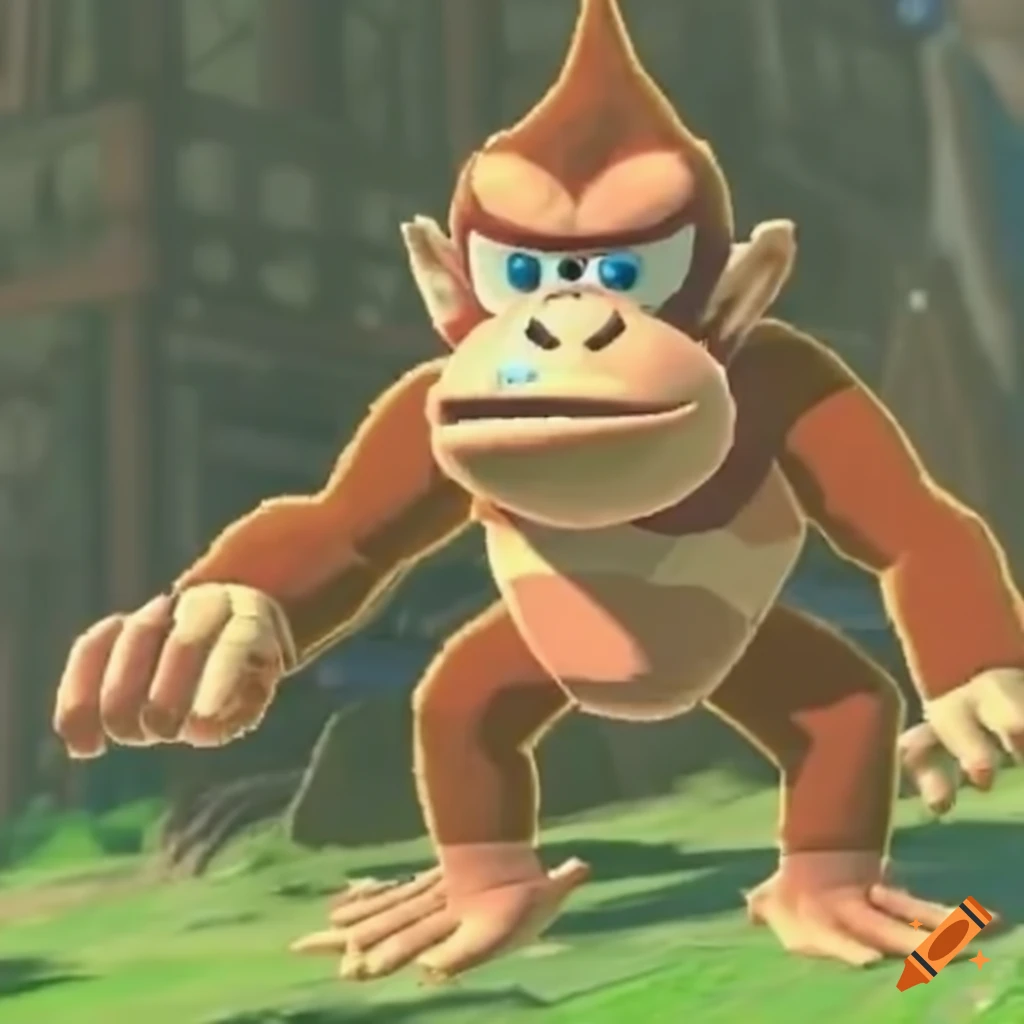 Donkey kong meets link in breath of the wild