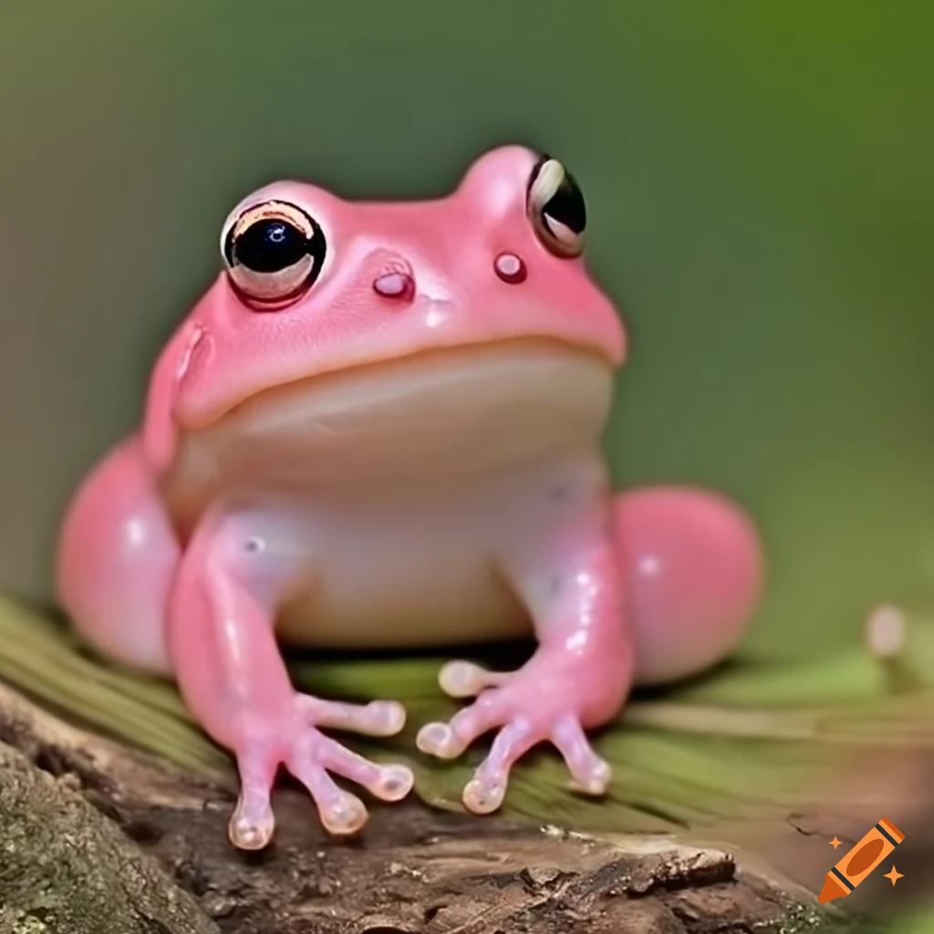 Pink frog cute on Craiyon