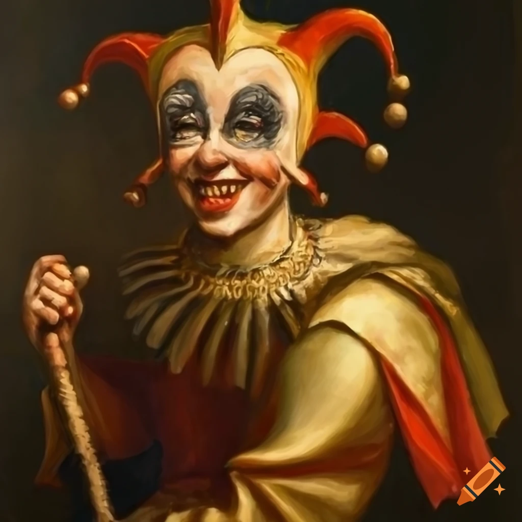Old painting of a Jester