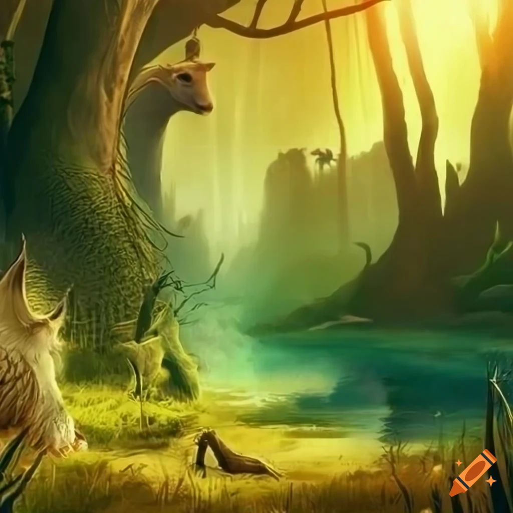 Elven Forest 1 digital fantasy backgrounds
