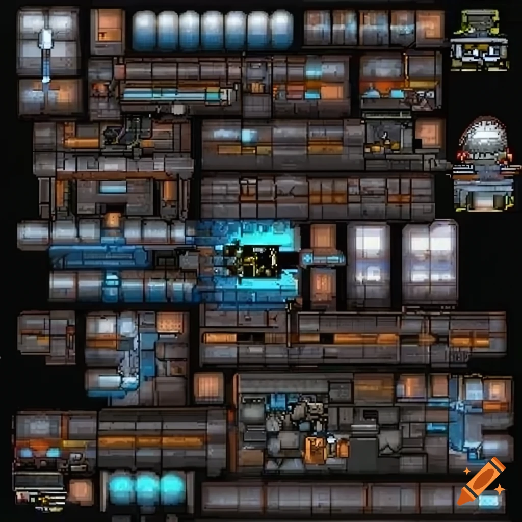 sci fi space station layout