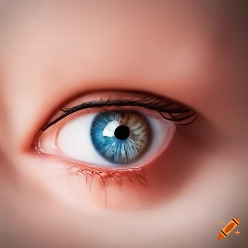 Baby with one blue eye and one brown eye