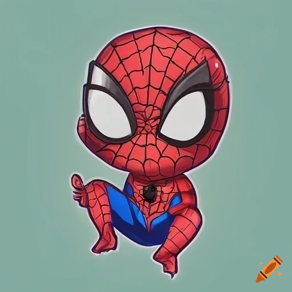 chibi drawings spiderman