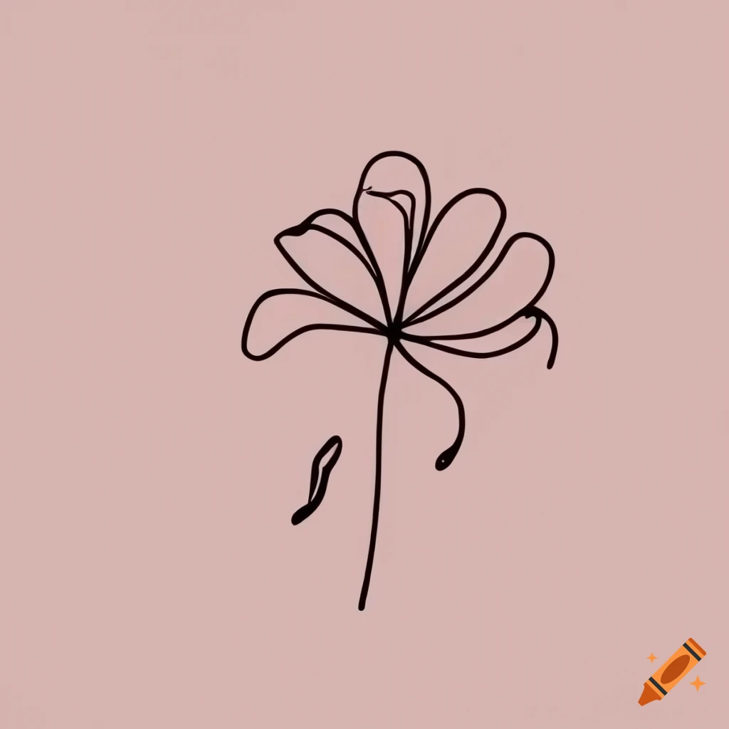 Simple flower sketch on Craiyon-saigonsouth.com.vn
