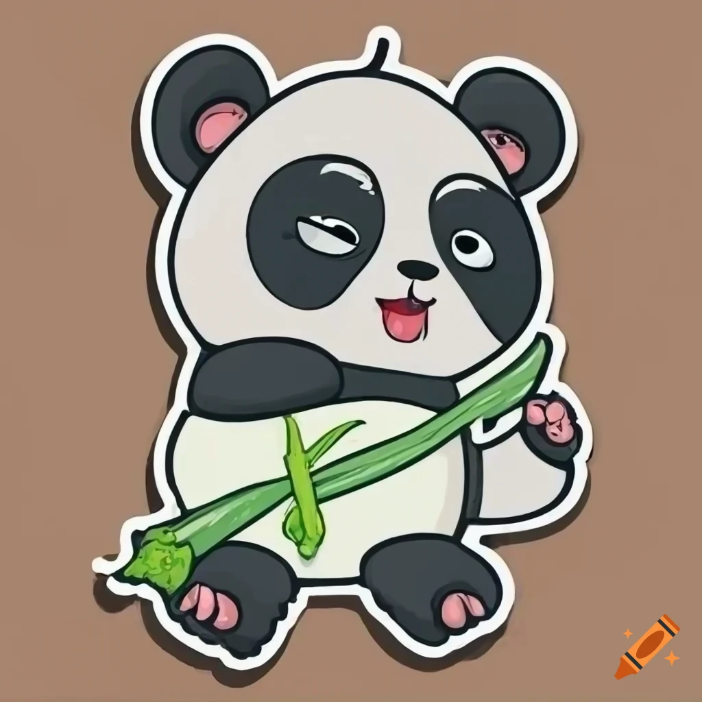 Cute kawaii panda illustration on Craiyon