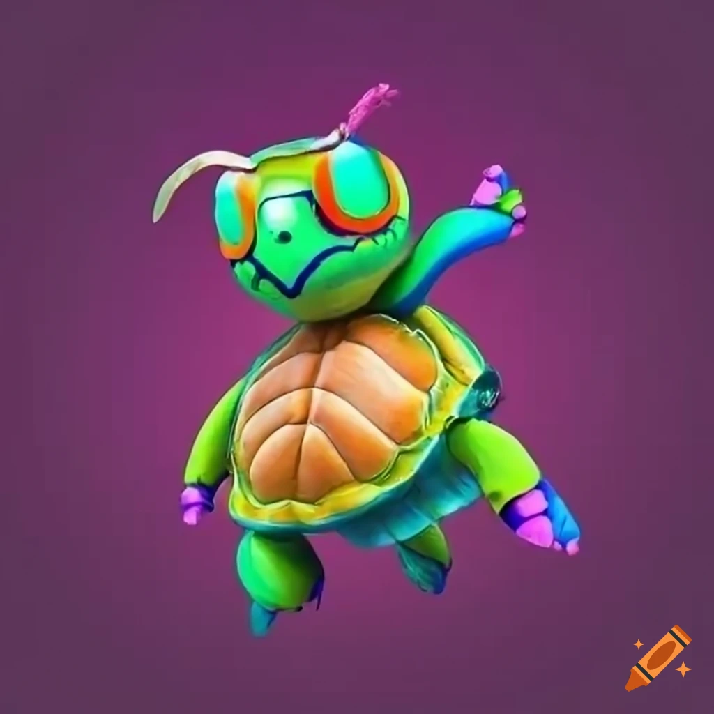 Colorful Turtle — Brush Crushh Paint & Sip