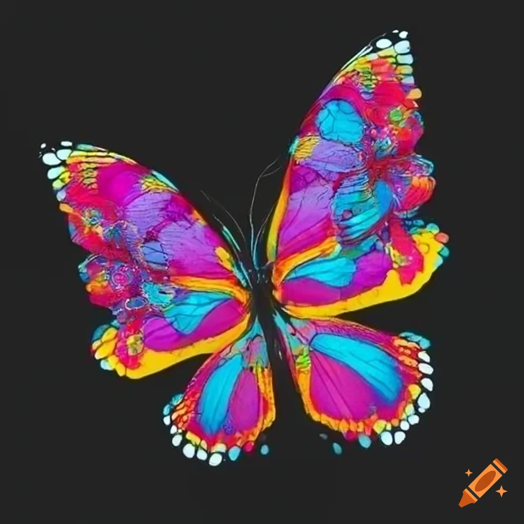 A vibrant butterfly pattern for textile designing