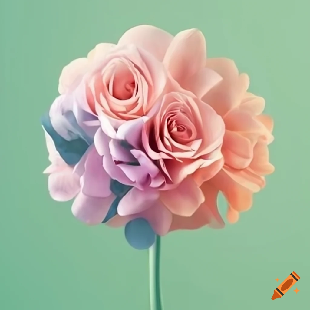 Pastel flowers on Craiyon