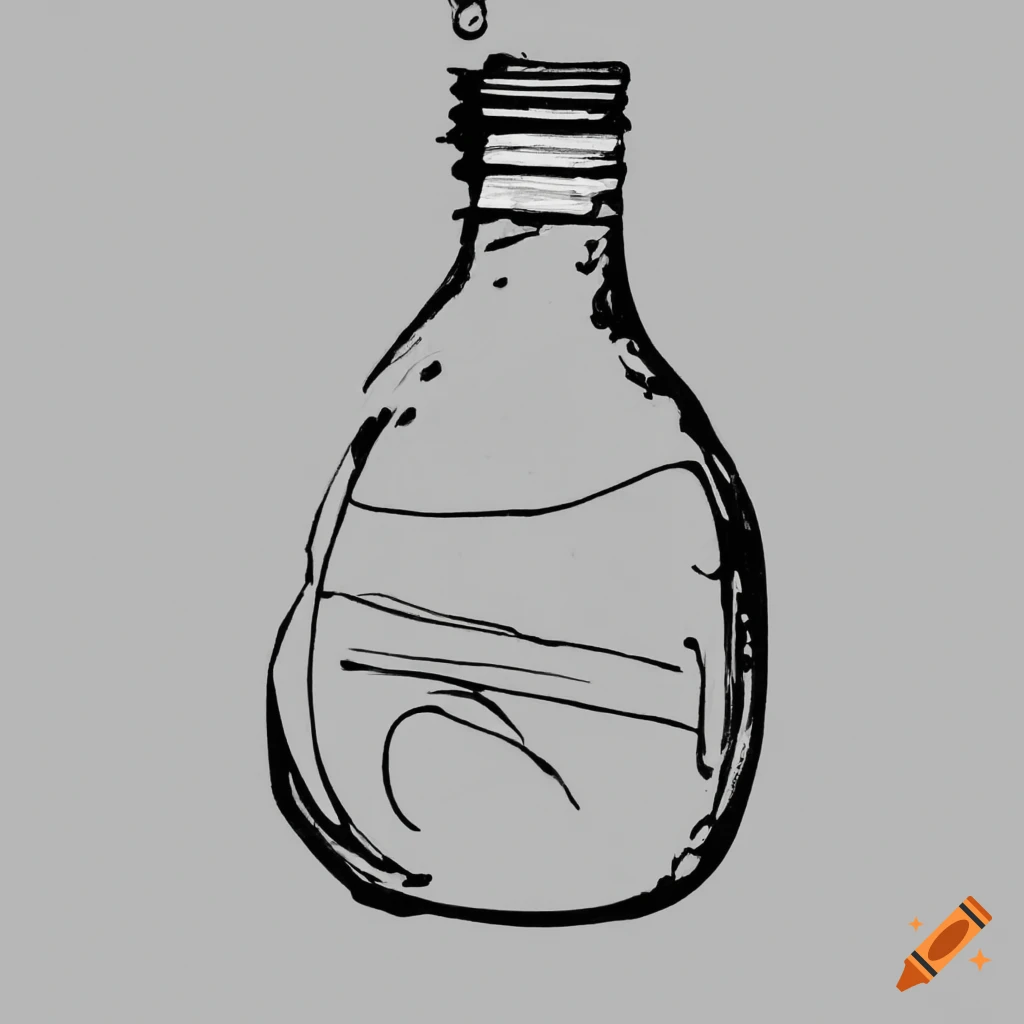 Scenery Inside the Bottle, Easy Drawing for Beginners, Pencil Drawing, Creative Art & Sketch