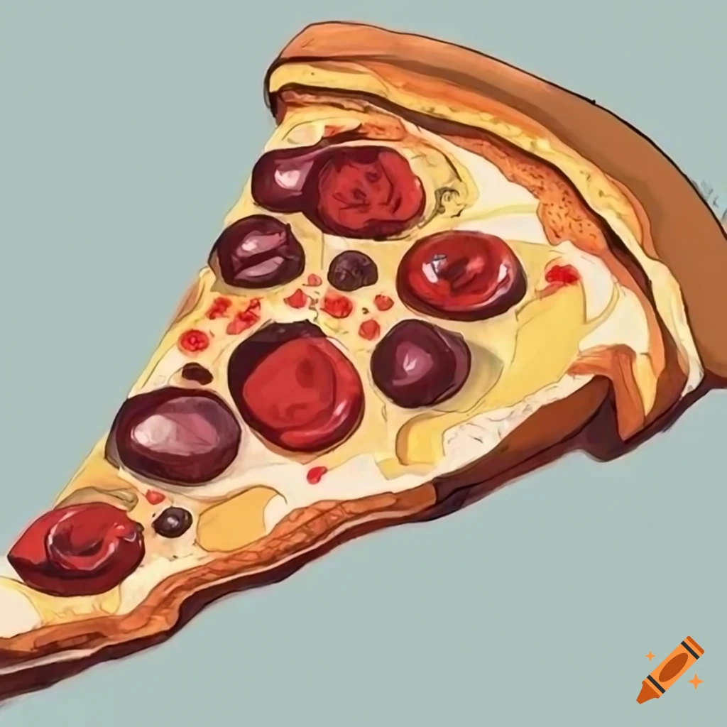 Pizza Slice Drawing by Jessica Mileur - Pixels