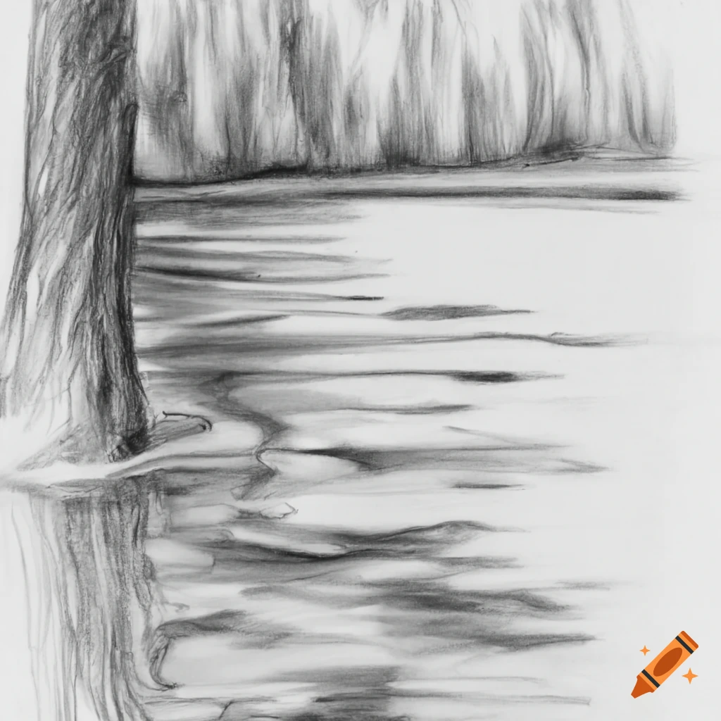 Sketching Water, Refections, moving water, tips to sketch water