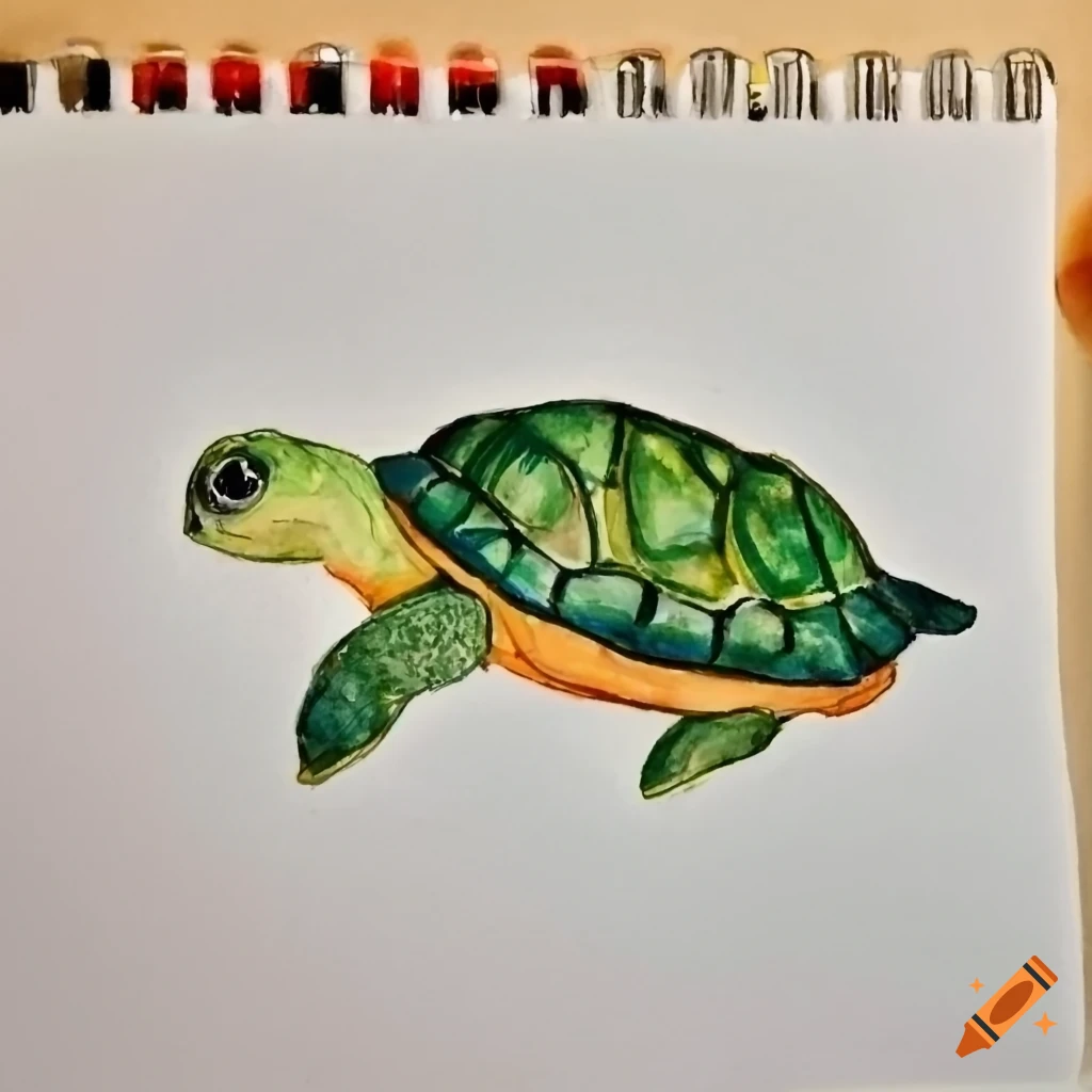 Easy Tortoise drawing - YouTube