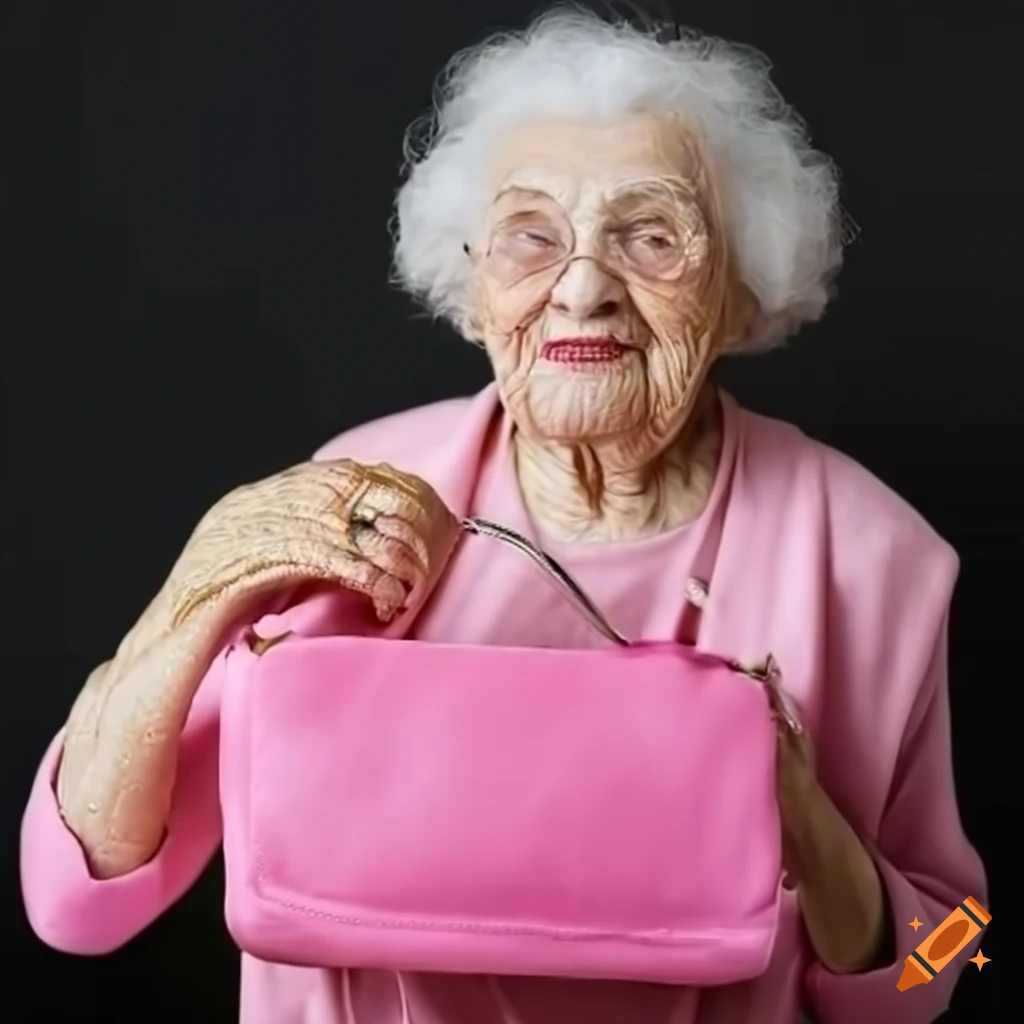 An old grandmother with a wand and purse Vector Image