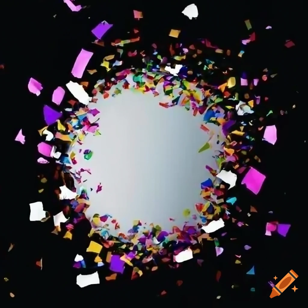 Colorful Paper Confetti Scattered Around A White Background. by