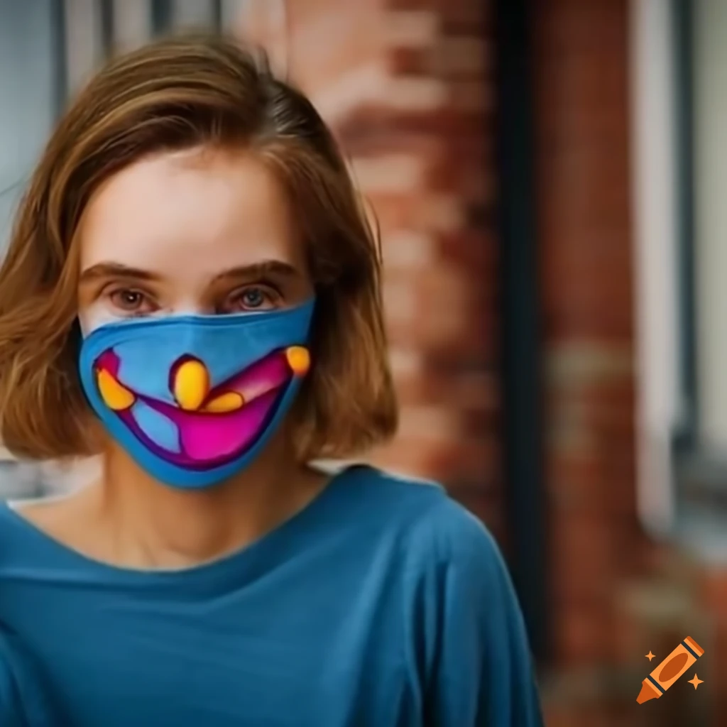 Smiling Mask References People smiling in masks. I can't see the expression on Craiyon