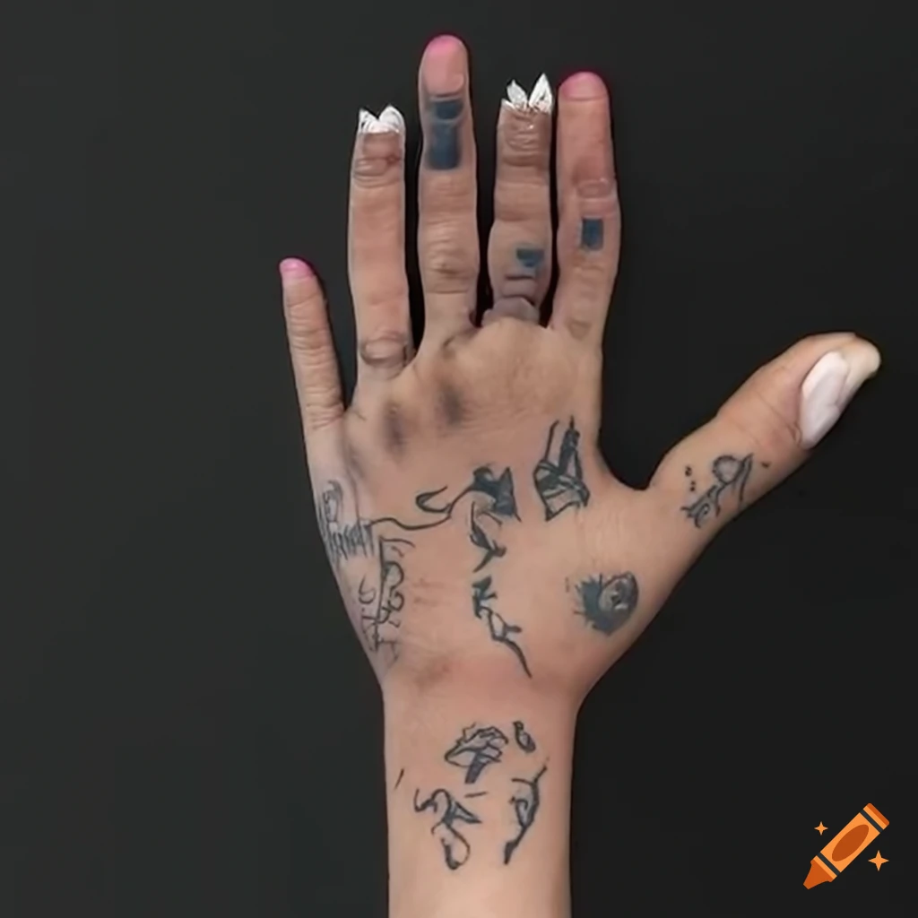 Crossed Fingers Tattoo Design - Black Poison Tattoos