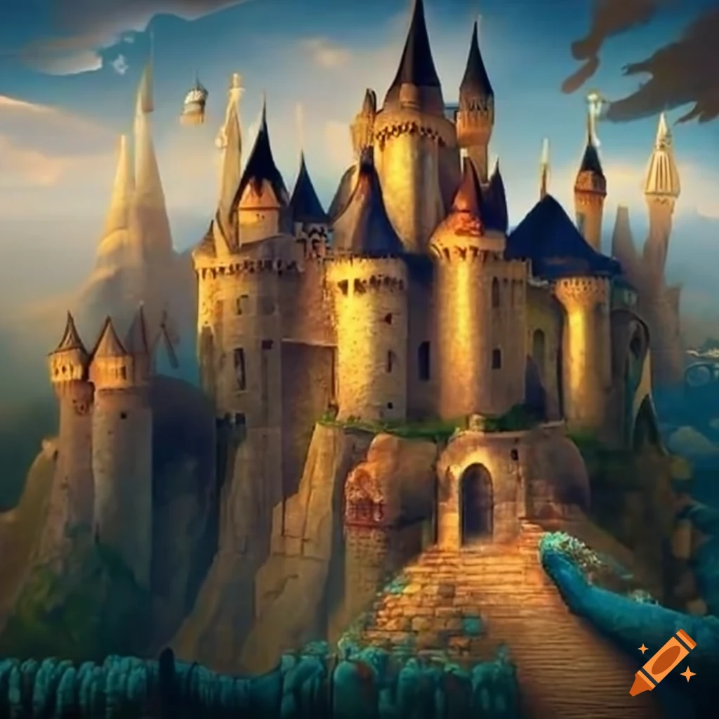 Fairy tale castle on Craiyon