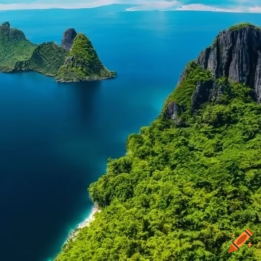 Mountainous tropical archipelago