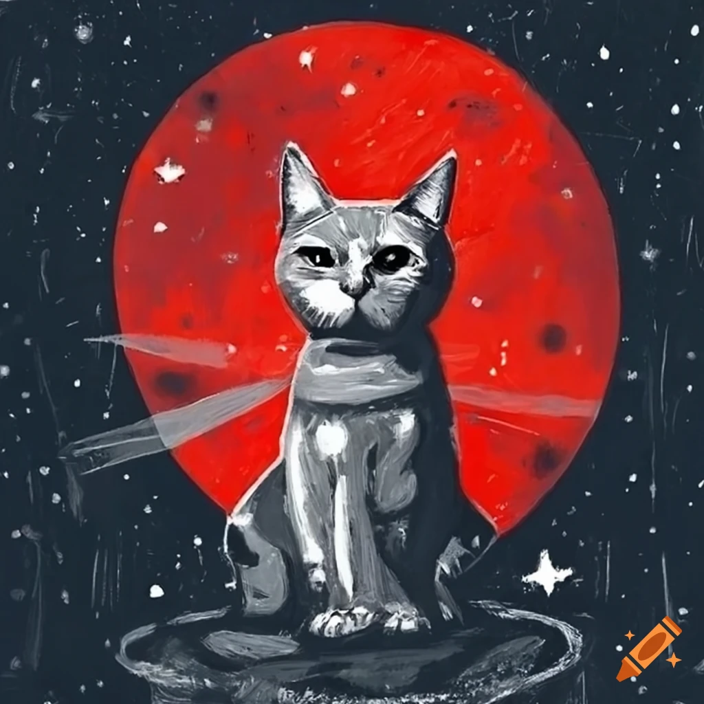 Space cat on the moon on Craiyon