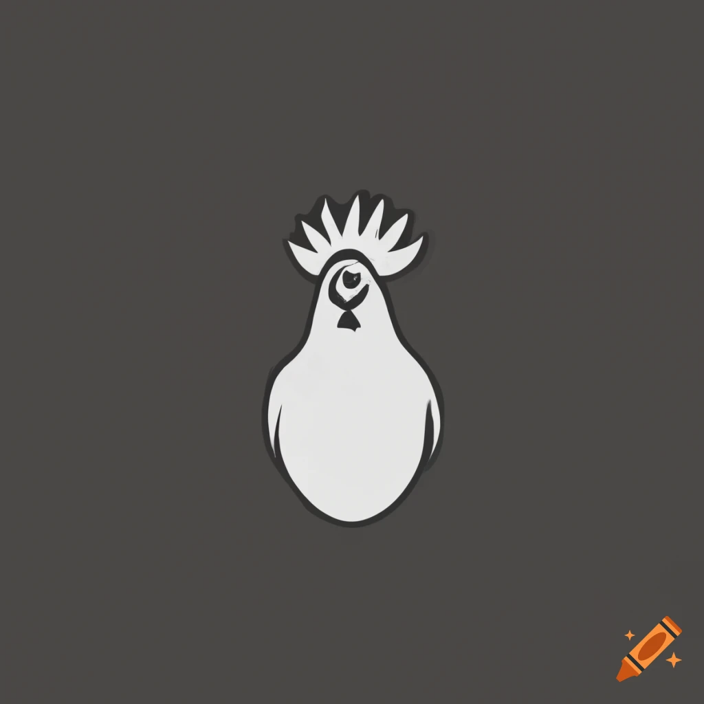Logo Of A Chicken Head Minimal Style Of Japanese Book Cover