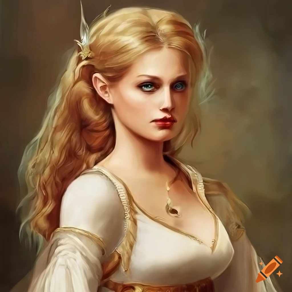 Blonde woman fantasy art