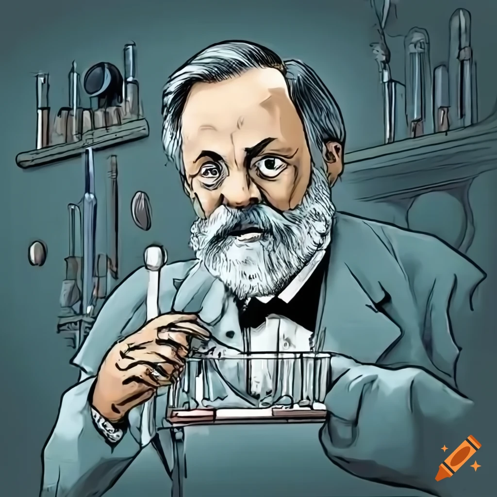 how to draw louis pasteur step by step 