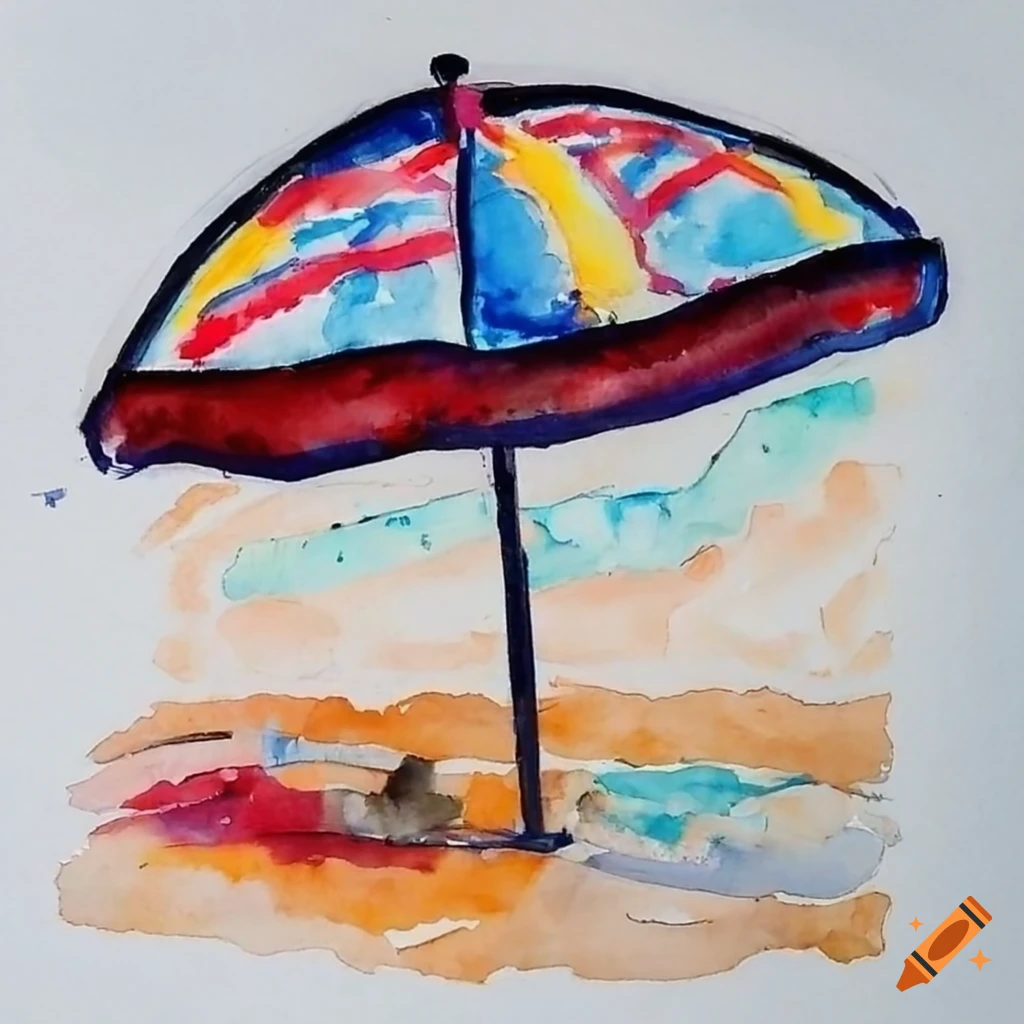 Round Beach Umbrella Top View Sketch Stock Vector (Royalty Free) 1043256955  | Shutterstock