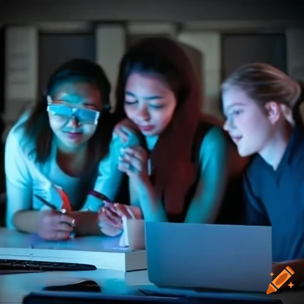 Computer science students coding in a lab