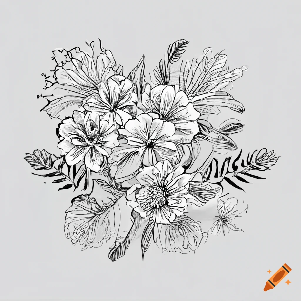 45 Beautiful and Simple Flower Drawings - Pencil Drawings