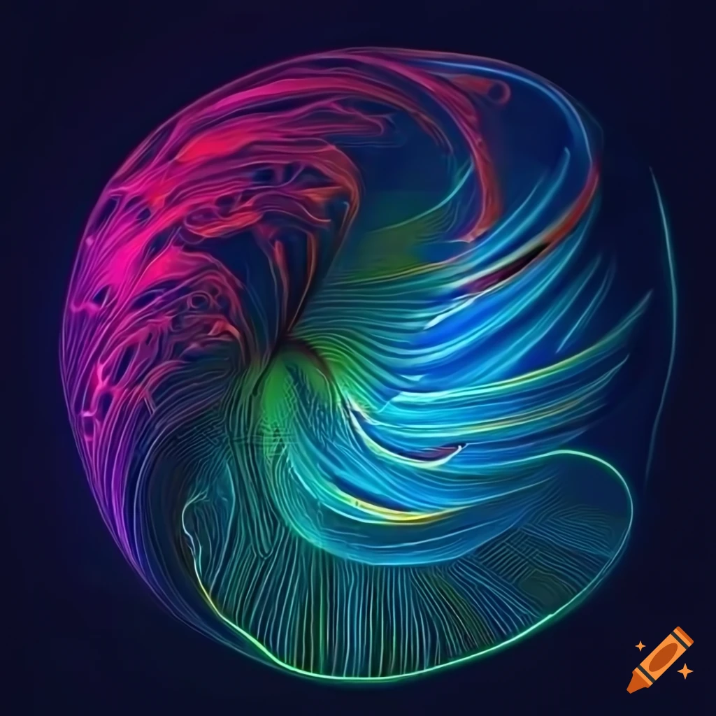 Generate an abstract visual representation of data flowing from left to ...