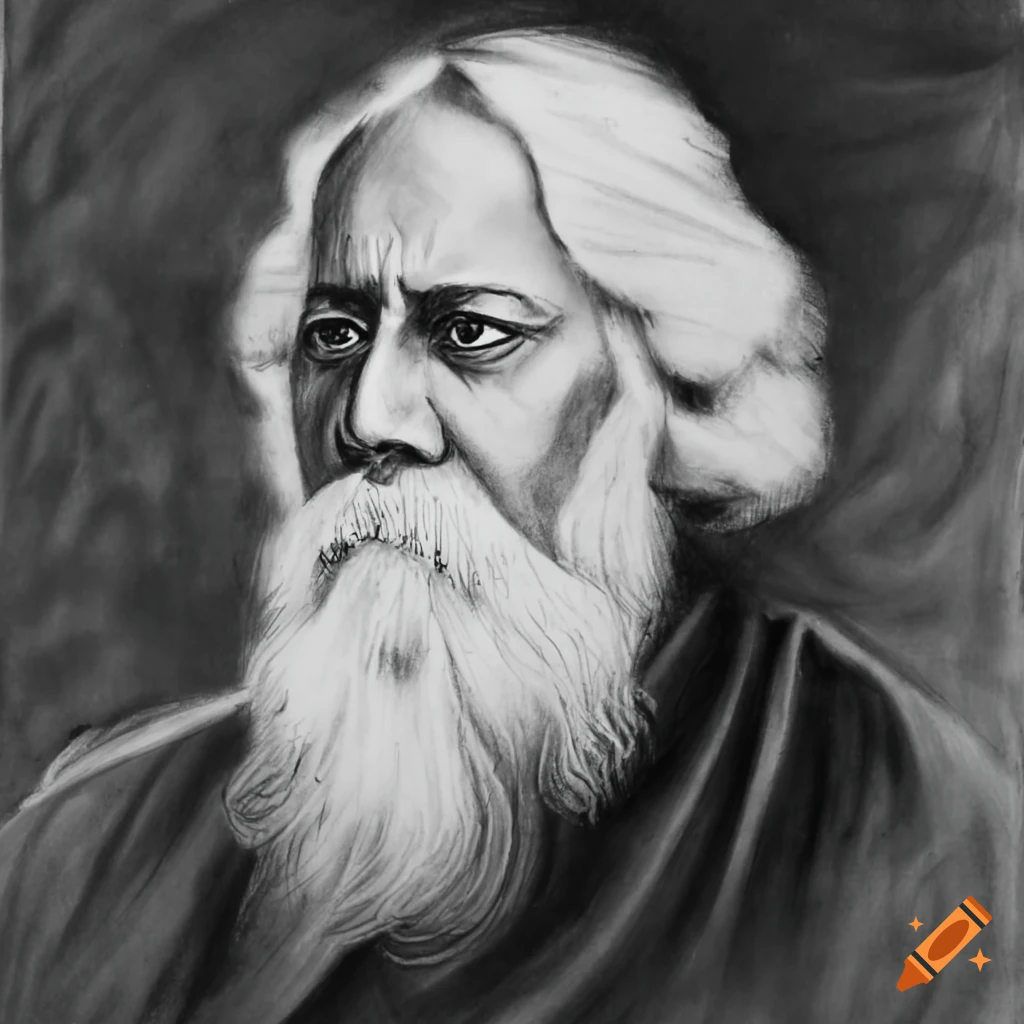 Rabindranath Tagore - Artwork, Art Print, Canvas Print-saigonsouth.com.vn