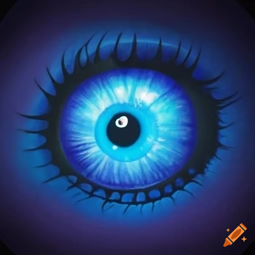 Allseeing eye blue on Craiyon