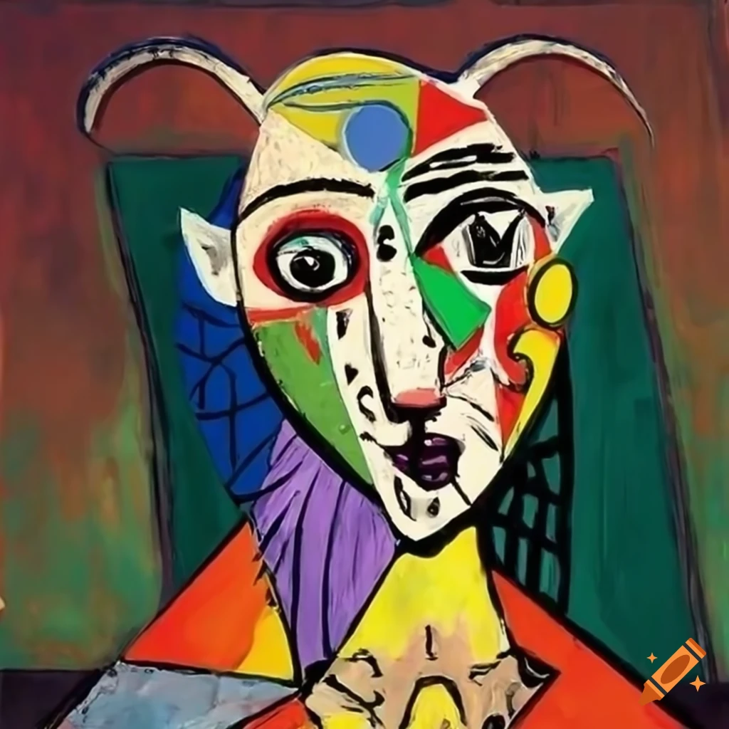 Un tableau de picasso avec des rats