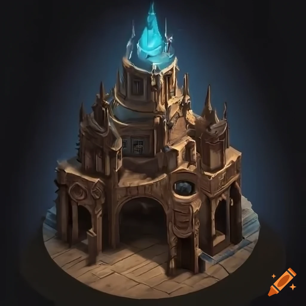 Fantasy rpg video game, isometric style, high detail realistic pre ...
