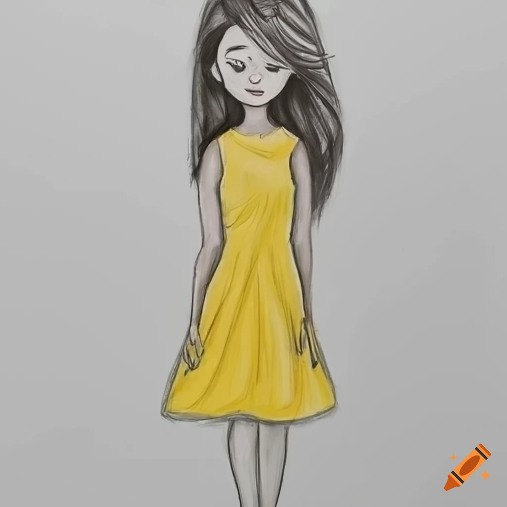 How to Draw a Beautiful Girl in a Dress