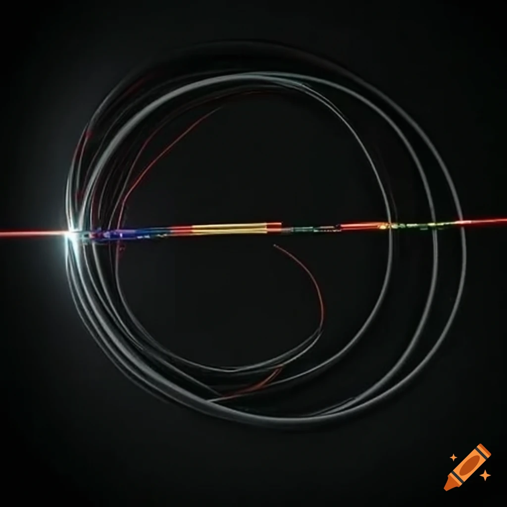 Many fiber optic cable with laser