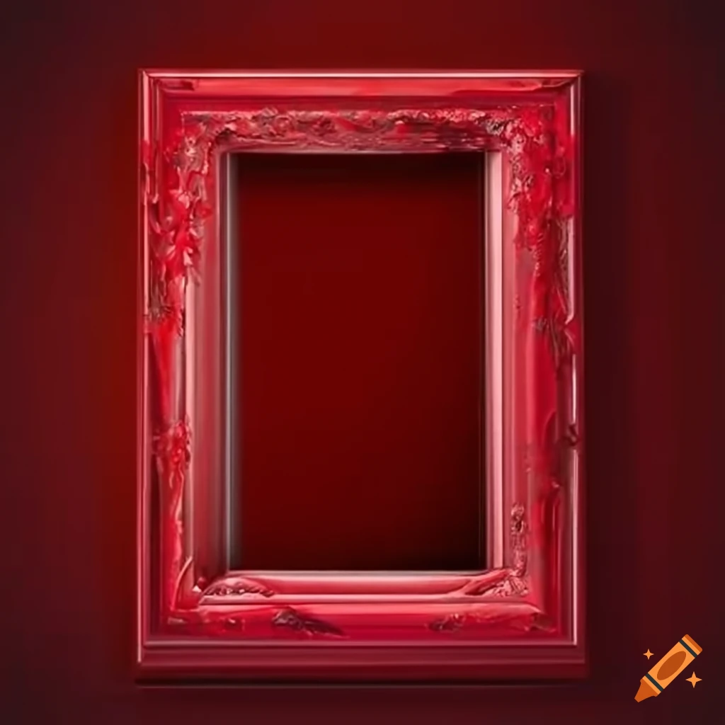Vibrant red picture frame